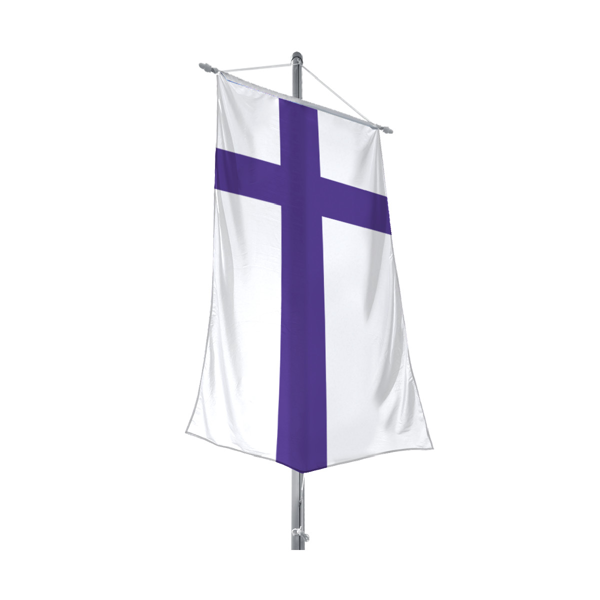 Fahne aus Baumwollstoff mit Quasten - Kirchenbedarf